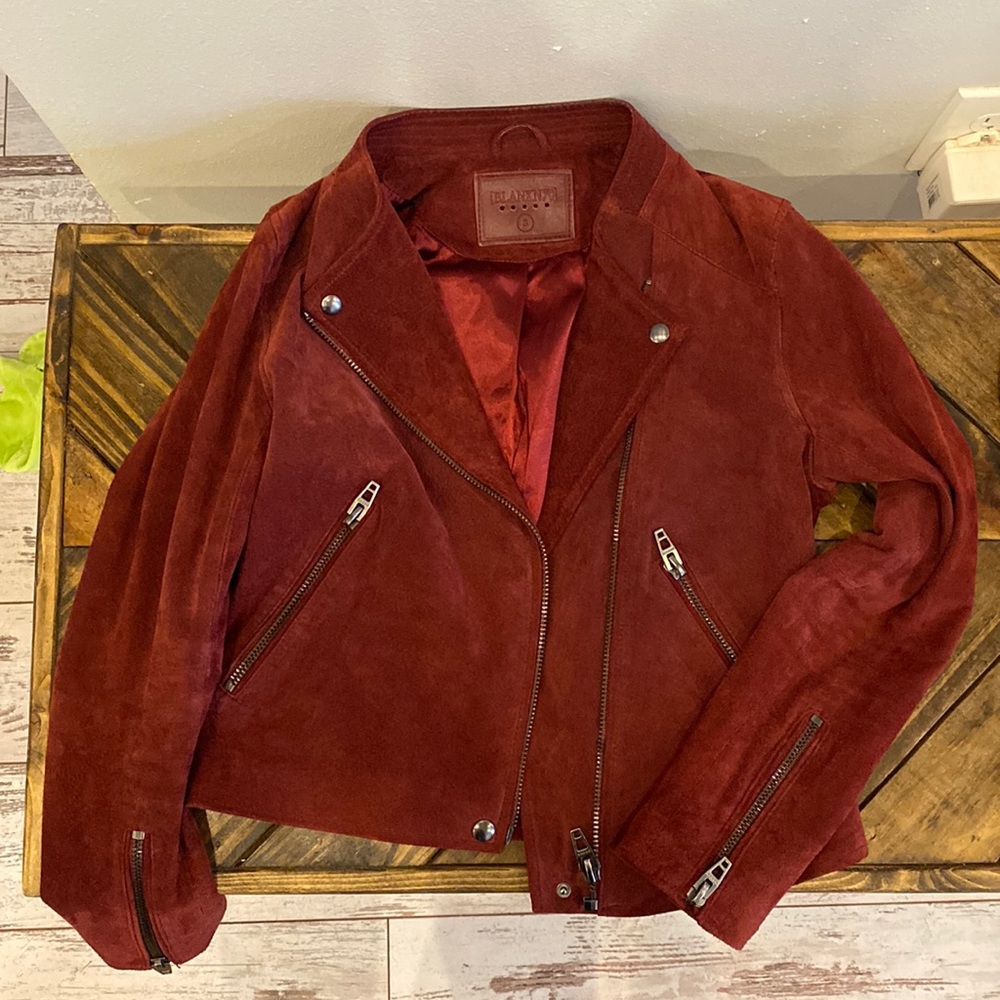 Genuine Blank NYC suede leather moto jacket